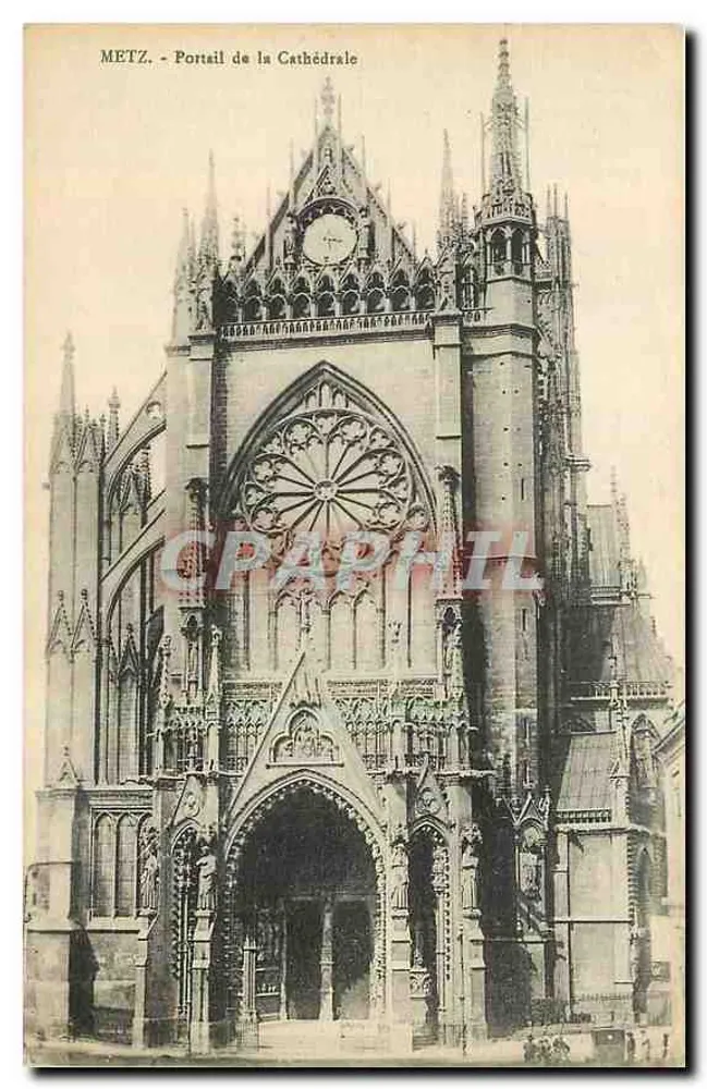 Metz - Portal de la Catedral — editor F. Conrath, n° 54 - Anverso