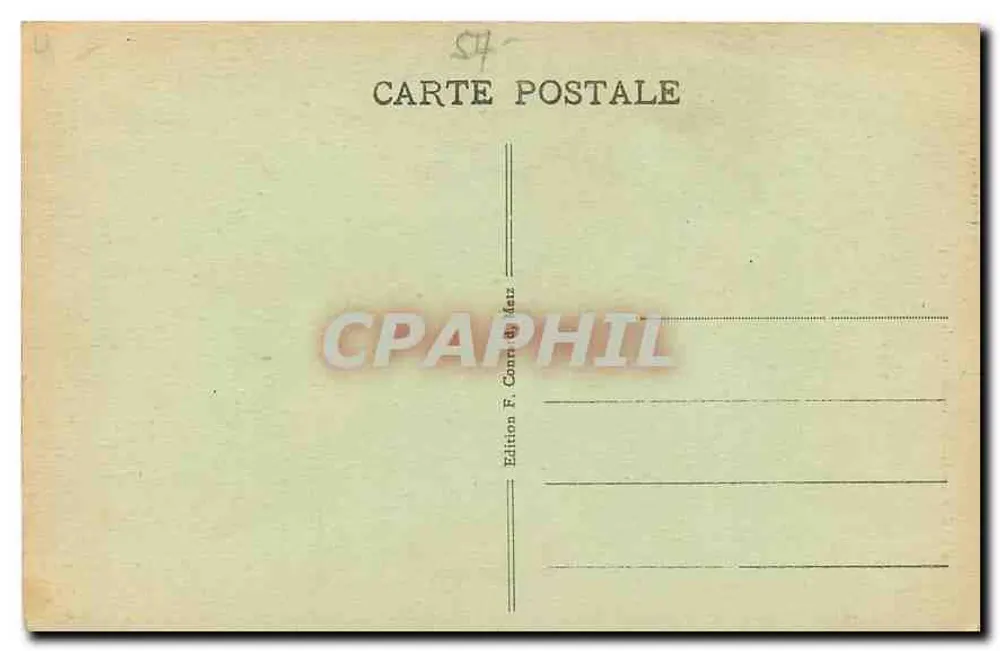 Metz - Portal de la Catedral — editor F. Conrath, n° 54 - Reverso