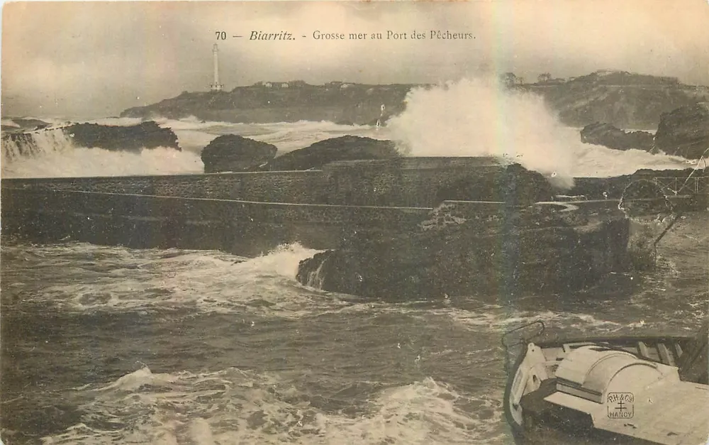 Biarritz - Ansicht der großen See am Fischereihafen — RHACO HARDY n°70 - Vorderseite