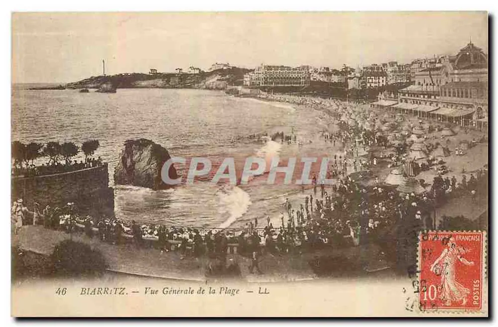 Biarritz — Vista Geral da Praia — LL - Frente