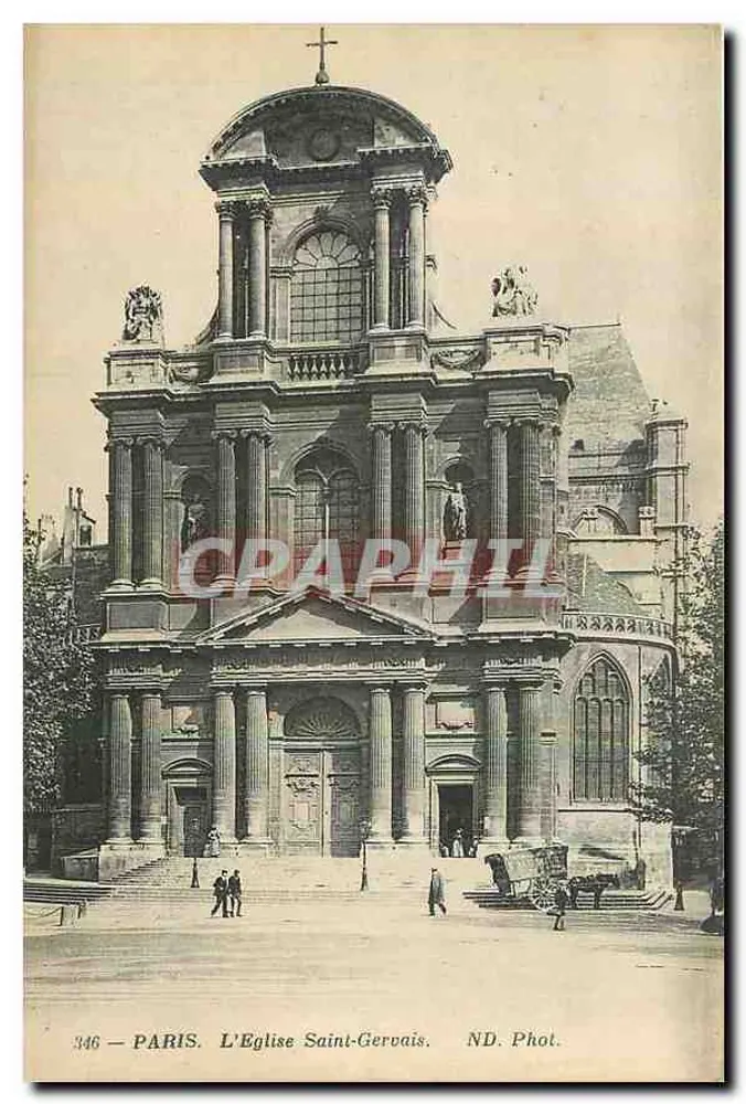 Paris — The Church of Saint-Gervais — ND. Photo n° 346 - Front