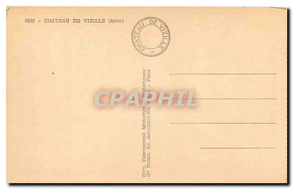Vizille के किला — Isère — ऐतिहासिक स्मारकों के वाणिज्यिक सेवा, पेरिस - पीछे