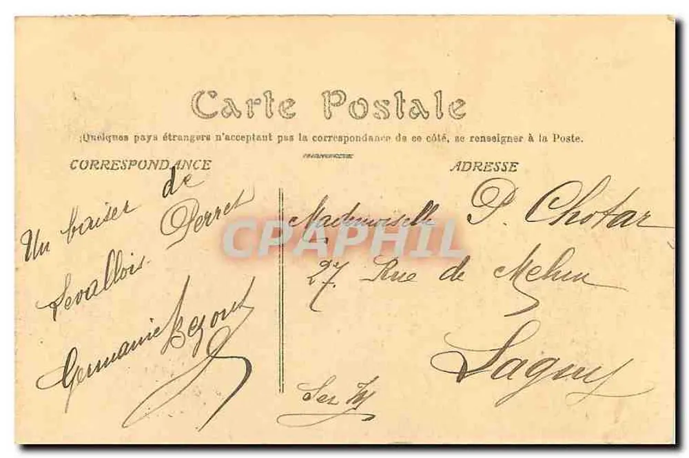 PARIS. — A Madeleine — Editor L.D. número da série não visível - Verso