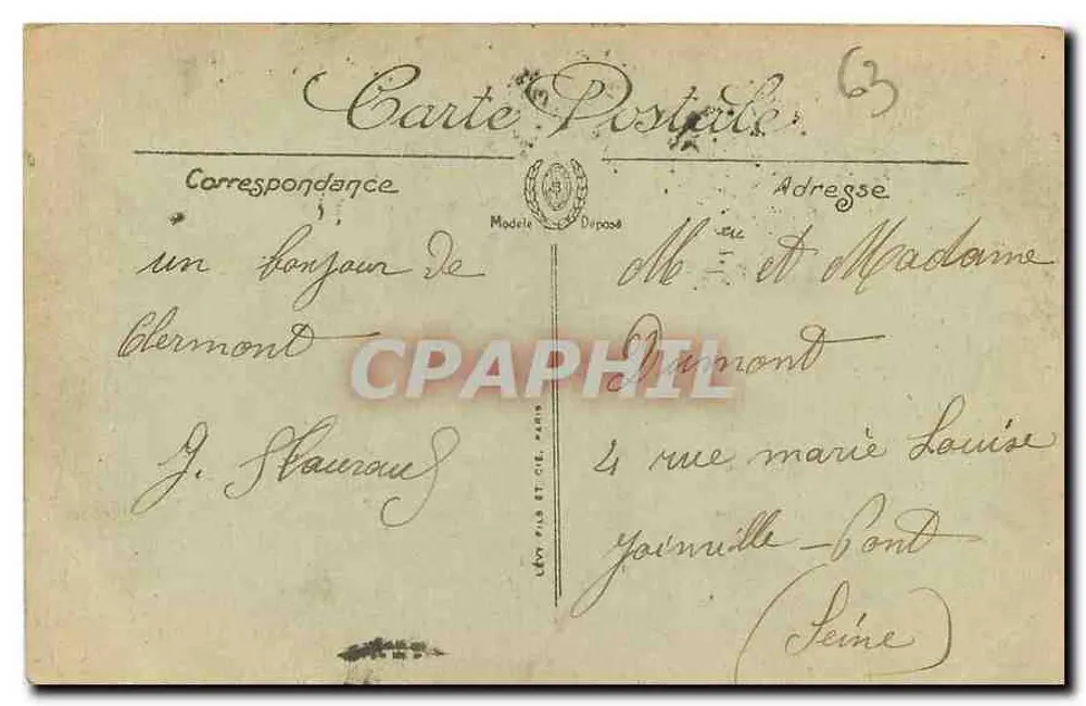 Clermont-Ferrand — Fuente de Amboise — LL. n°22 - Reverso
