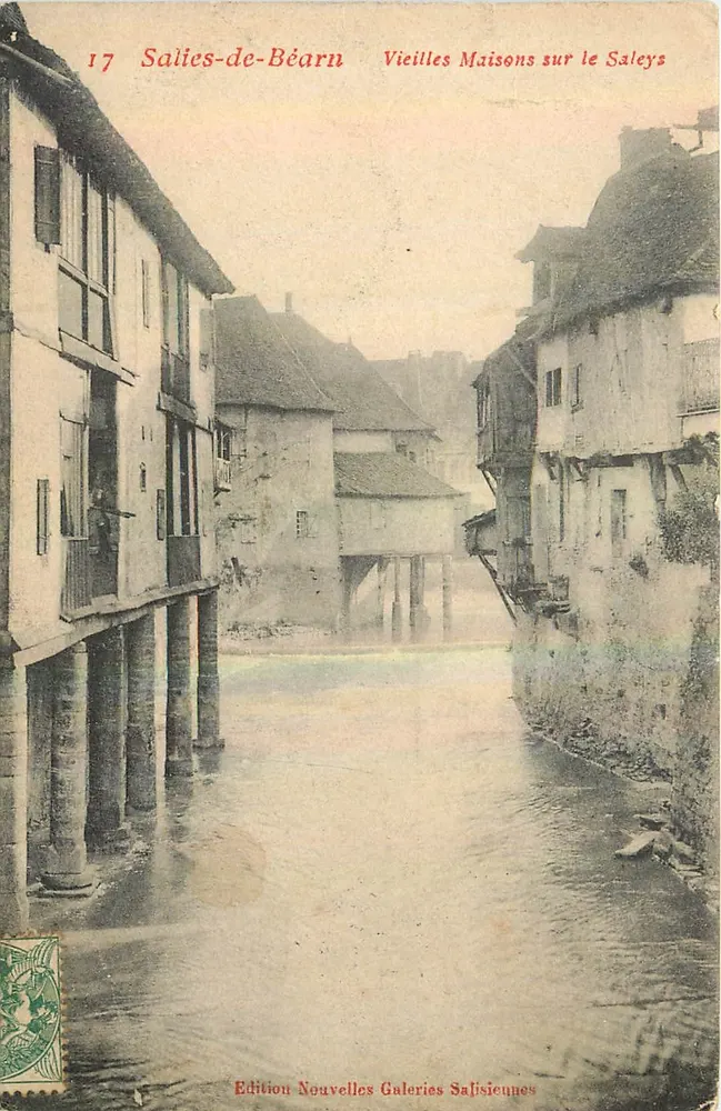 Salies-de-Béarn — Alte Häuser auf Saleys — Edition Nouvelles Galeries Salisiennes n°17 - Vorderseite