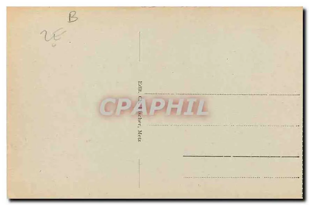 METZ - Monumento de Lafayette — editor E.H.L. Gruischer, n° 108 - Verso