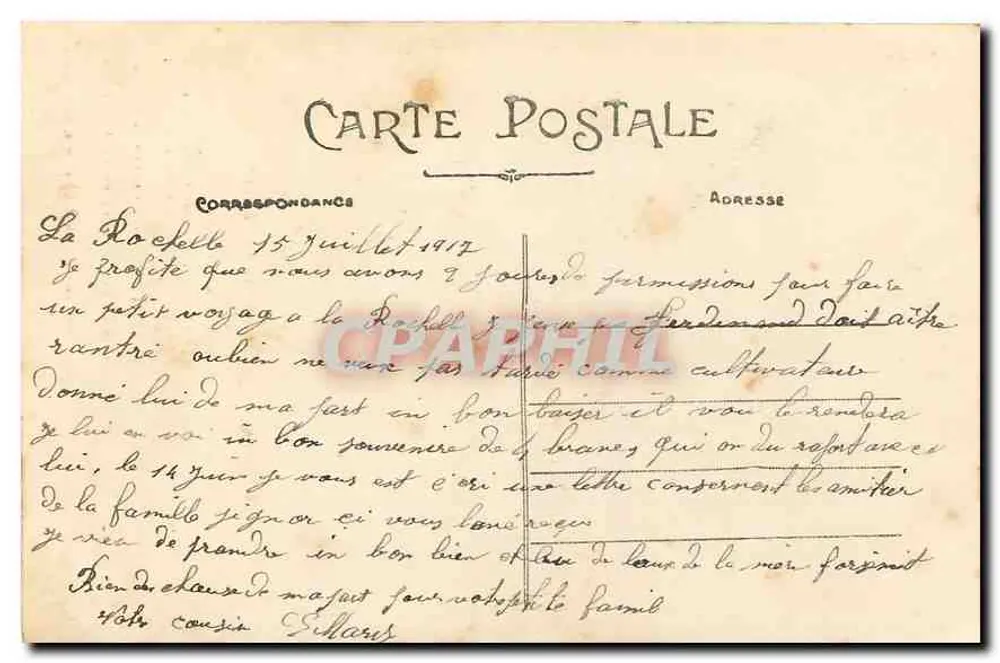 Les Quatre Sergents de LA ROCHELLE — 45 — R. Bergevin, édit, 66, rue des Merciers, La Rochelle - Verso
