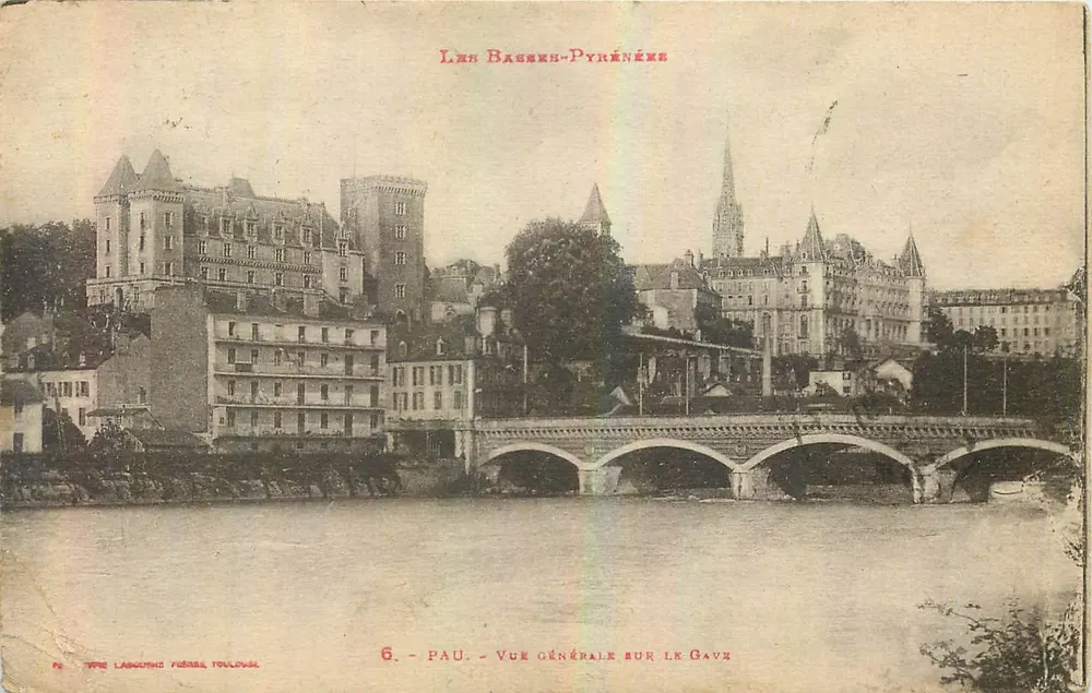 Pau — Vista geral do Gave — Tipo Lascourne Pérès Toulouse, n°6 - Frente