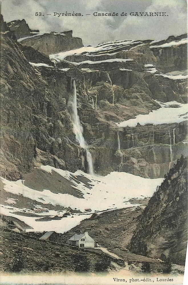 Cachoeira de Gayarnie — Pirineus — Viron, fot.-edit., Lourdes - Frente