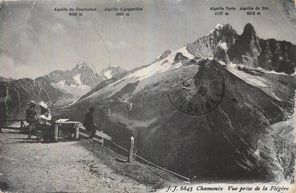 Vue prise de la Flégère — Montagnes du Chamonix — J.J. 6645 - Recto