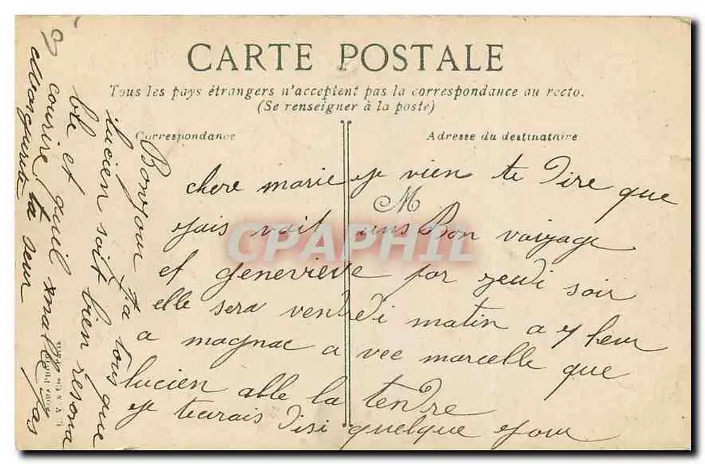 PARIS - Palácio de Justiça — vista do edifício com árvores e carruagens — editor não visível - Verso