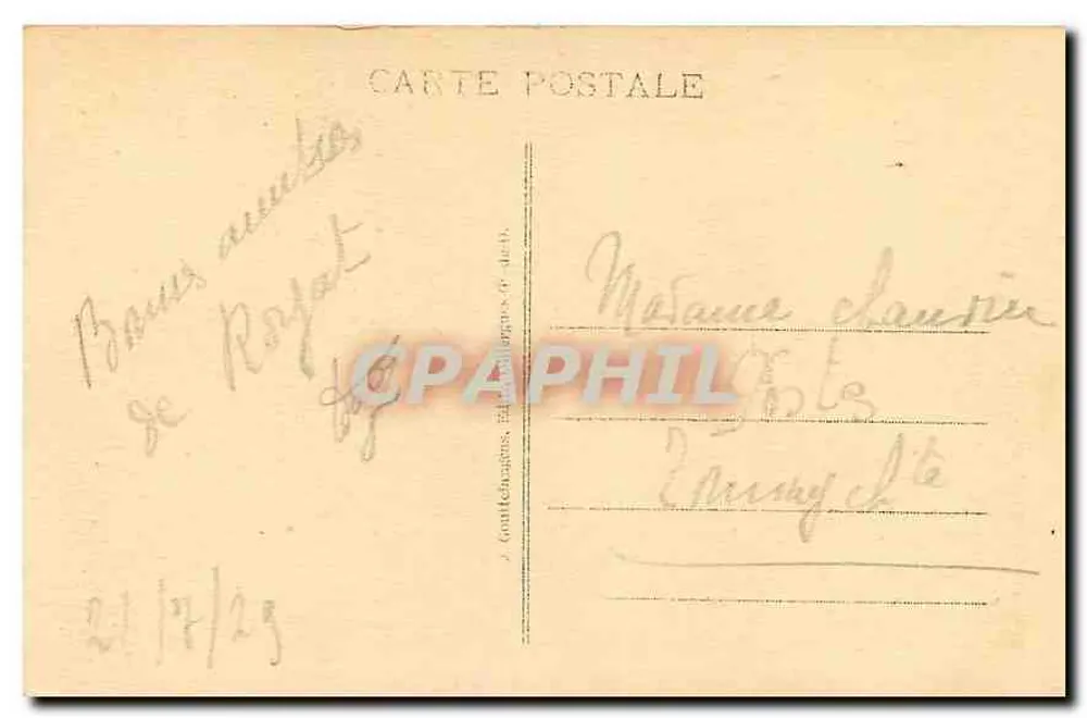 Le Puy de Sancy — Le Mont-Dore — 1886 m. d'altitude — L'Auvergne Poétique - Rückseite