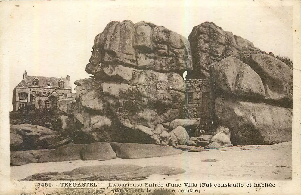 Trégastel — A curiosa Entrada de uma Villa (Fut construída e habitada por Vibert, o famoso pintor) — n° 7461 - Frente