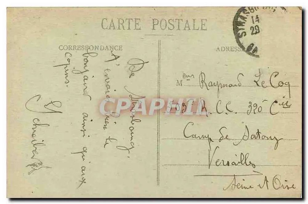 Strasbourg-Robertsau - Église Évangélique et Écoles - Verso