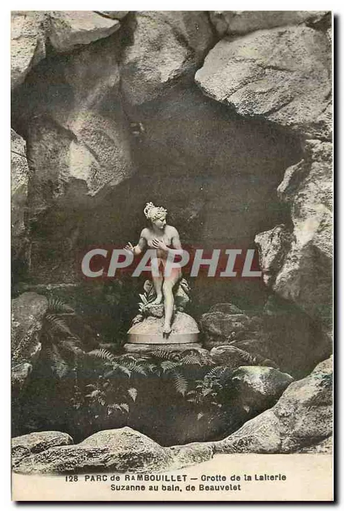 Suzanne beim Baden, von Beauvelet — Grotte de la Laiterie — PARC de RAMBOUILLET - Vorderseite