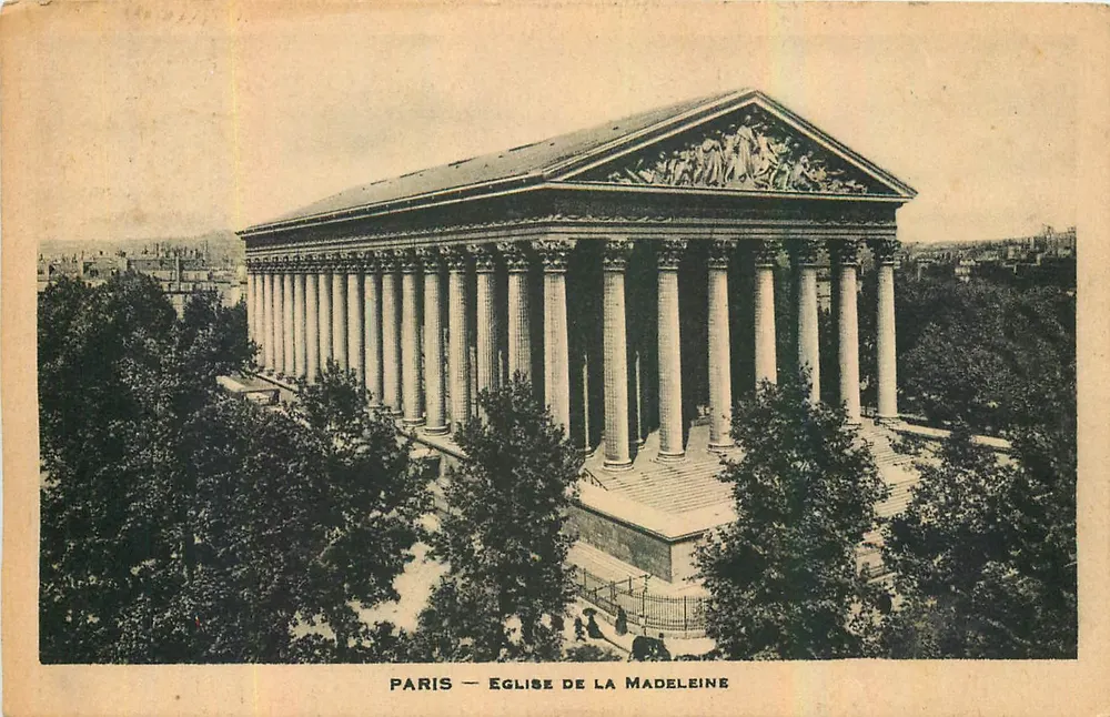 Paris — Igreja da Madeleine — Editor desconhecido, número de série não visível - Frente