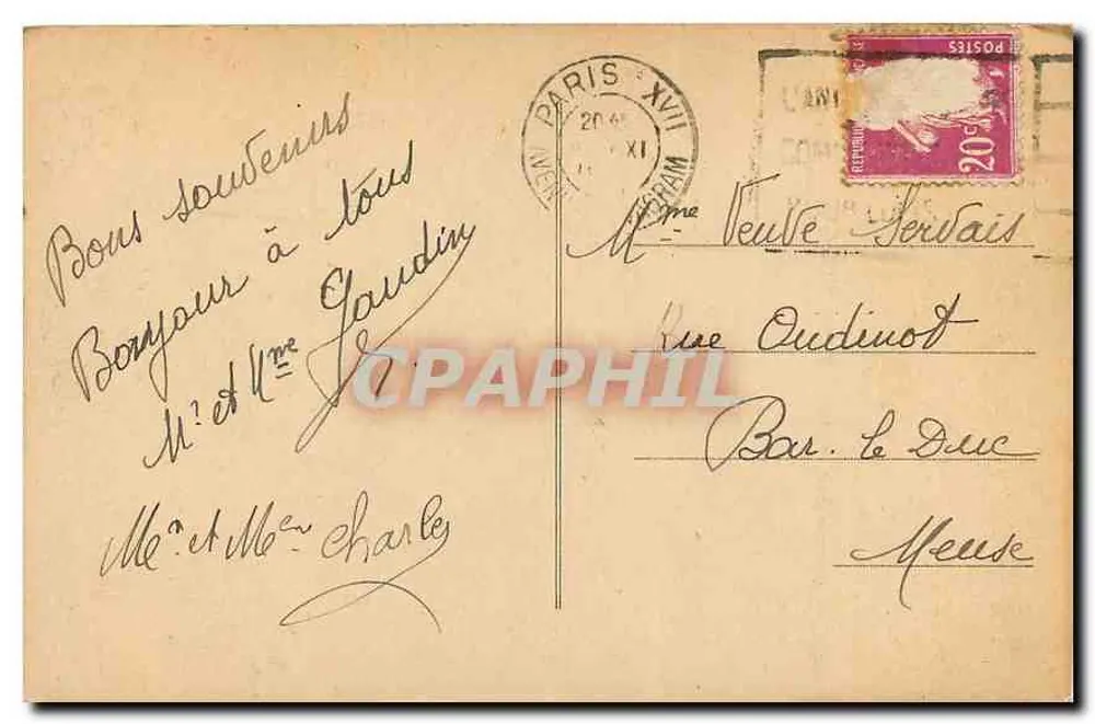 Paris — Igreja da Madeleine — Editor desconhecido, número de série não visível - Verso