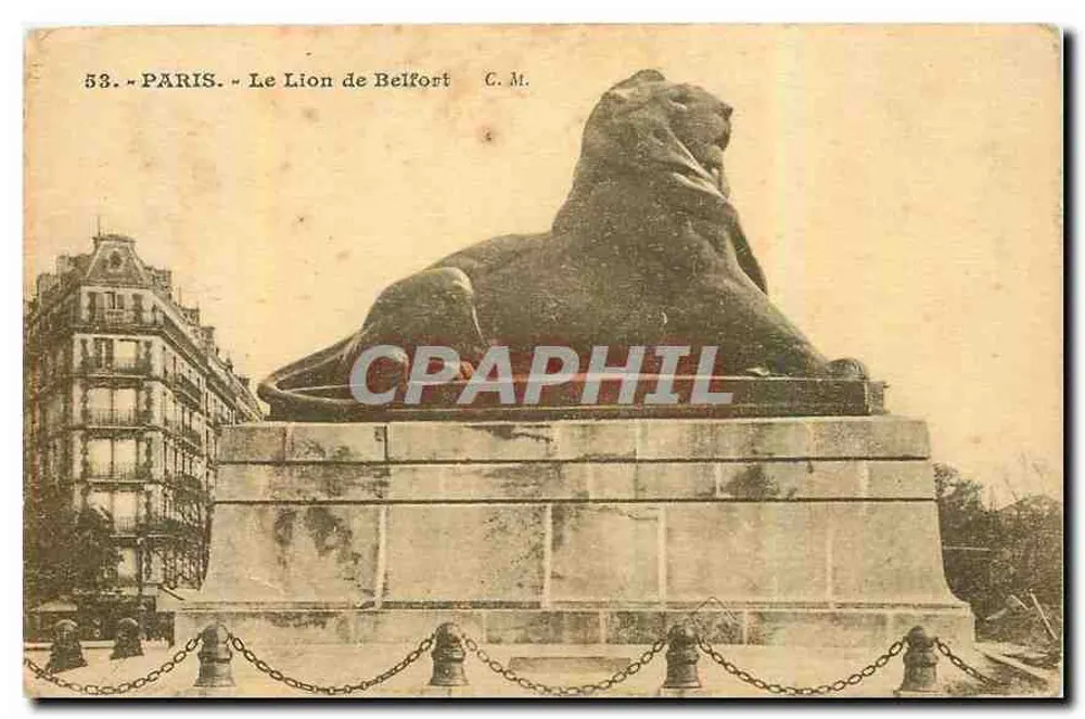 Paris - O Leão de Belfort — Edição Artística C.M. n°53 - Frente