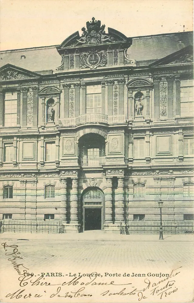 Paris - Le Louvre, Porte de Jean Goujon — éditeur L. G. F. (n° 290) - Recto
