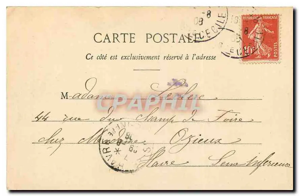 Paris - Le Louvre, Porte de Jean Goujon — éditeur L. G. F. (n° 290) - Verso