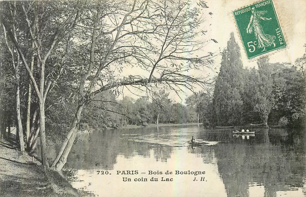 PARIS – Bois de Boulogne — Ein Eckbereich des Sees — J. H. — n° 720 - Vorderseite