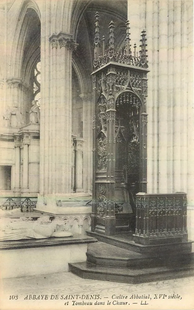 Abadia de São Denís — Ciotre Abbatial e Túmulo no Coro — LL, n°103 - Frente