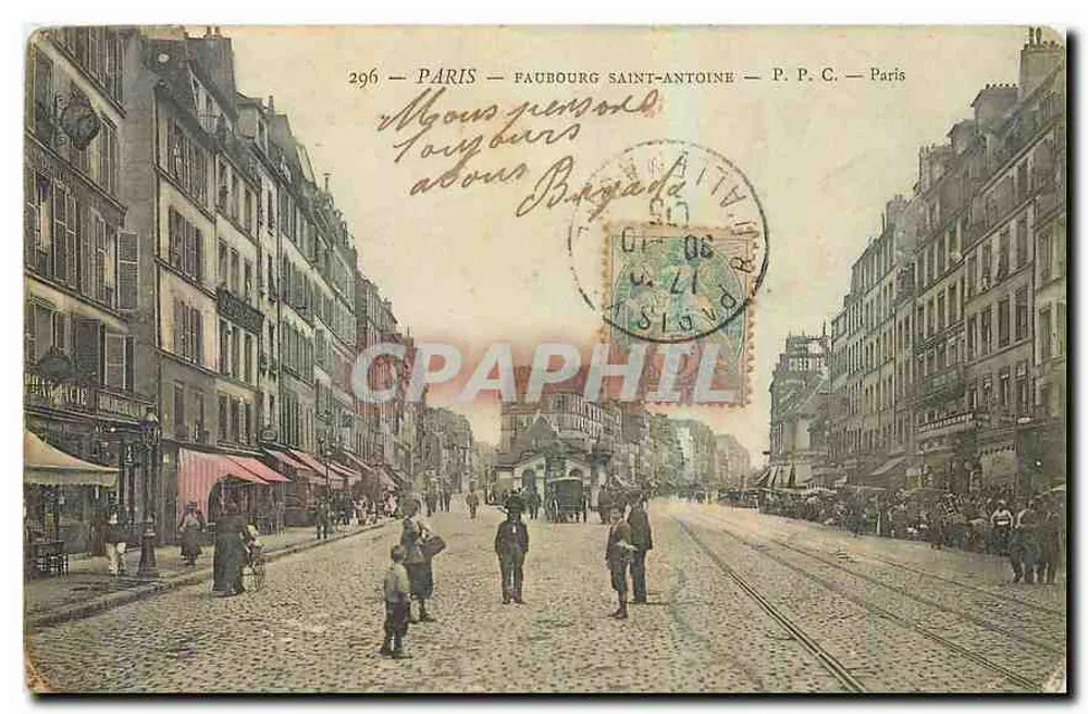 Paris — Faubourg Saint-Antoine — P.P.C. — n°296 - Frente