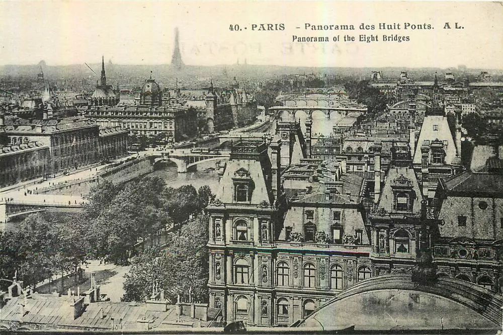 Paris - Panorama dos Oito Pontes. A L. - Frente