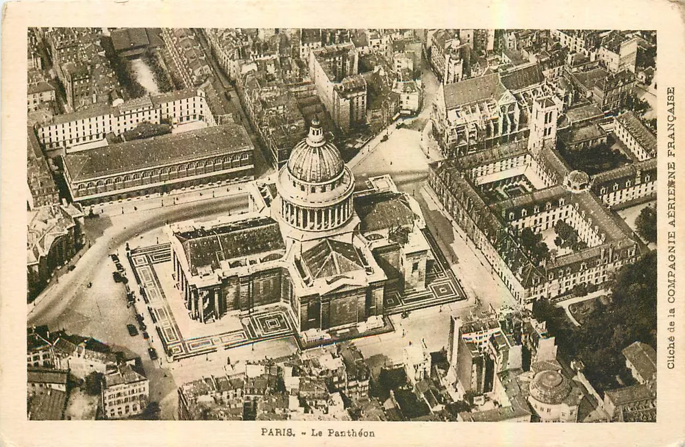 Paris - O Panteão — vue aérea — Cliché da Companhia Aérea Francesa - Frente