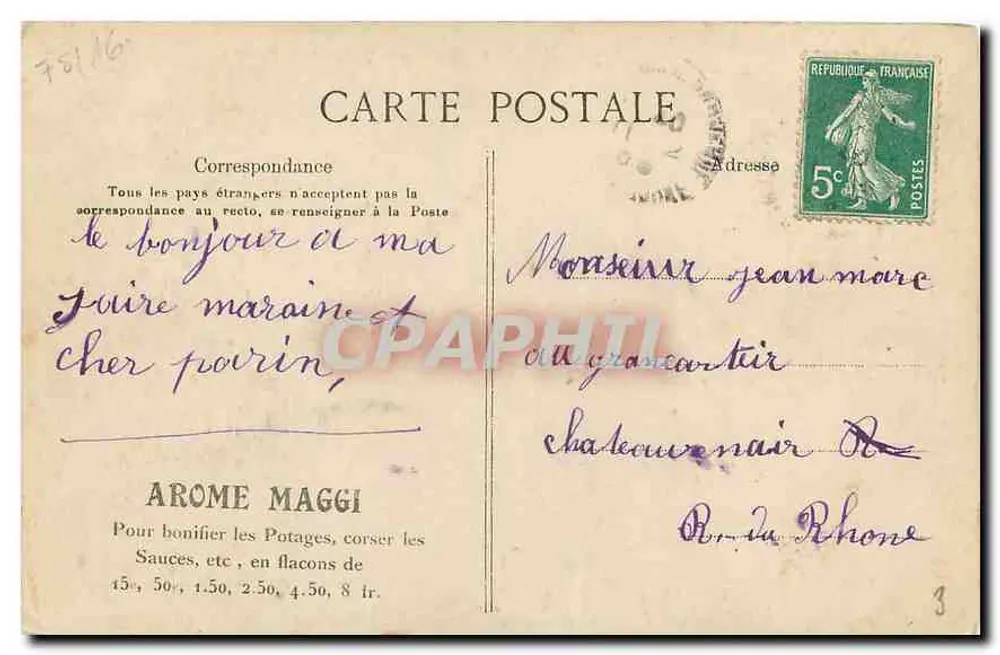 Paris — Bois de Boulogne — Porte Dauphine — Maggi - Rückseite