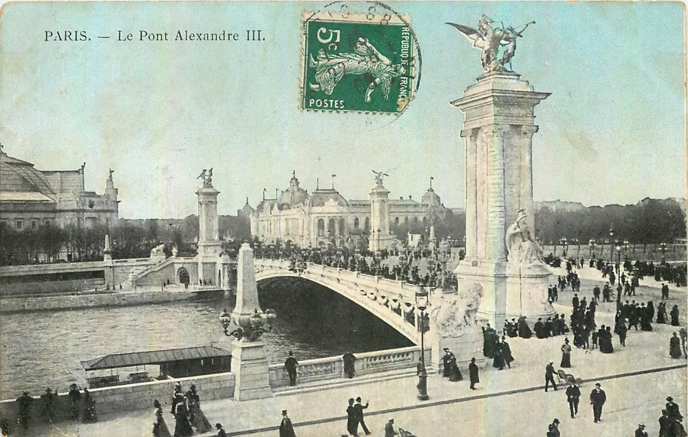Paris — O Ponte Alexandre III — Editor não identificado, número de série não visível - Frente