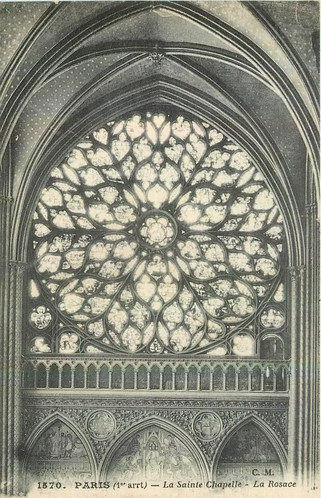 Paris (1º arrondissement) — A Capela Santa — A Rosace — C.M. 1870 - Frente