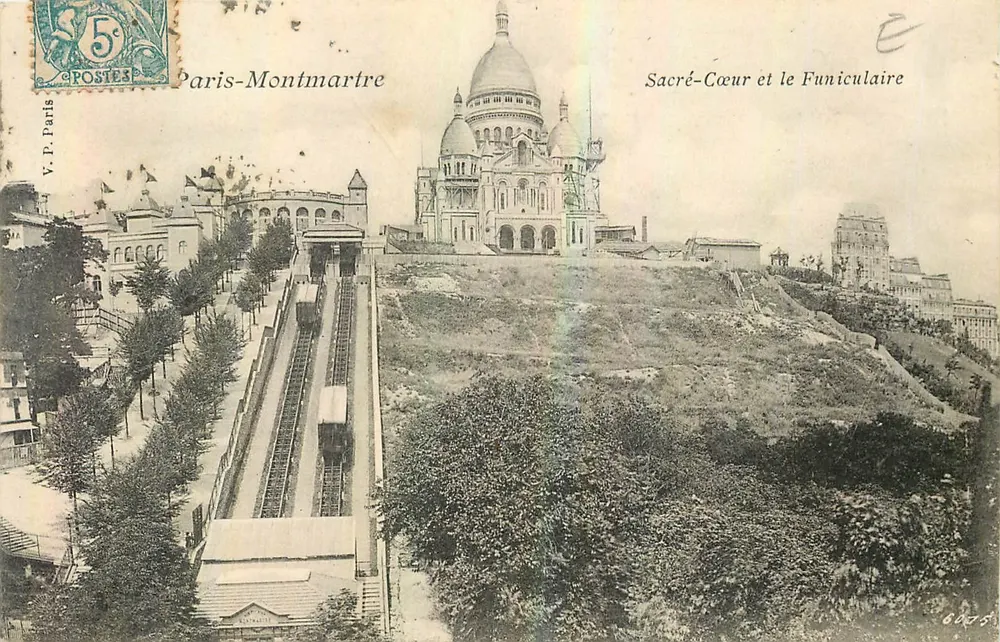 Paris-Montmartre — Sacré-Cœur und der Funicular — V. P. Paris - Vorderseite