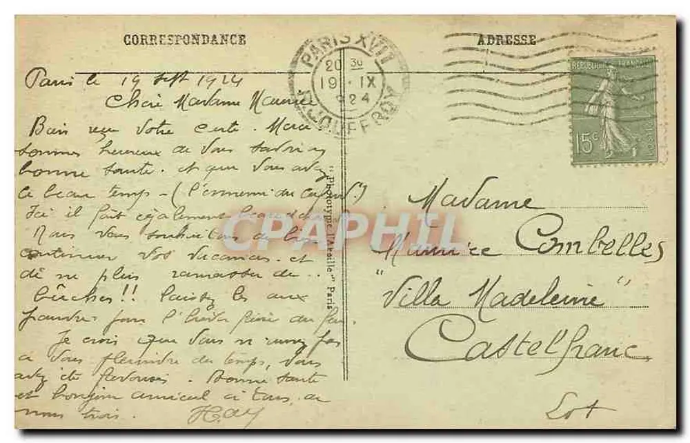 Paris - Le Sacré-Cœur de Montmartre et le Funiculaire — éditeur inconnu, n° 126 - Verso