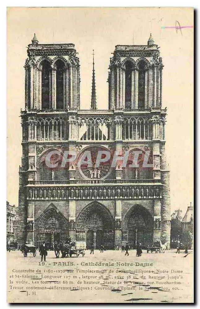 Paris - Catedral de Notre-Dame — editor L. Boisson, n°19 - Frente