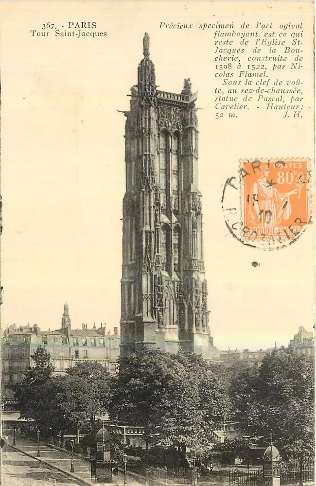 Torre Saint-Jacques — Paris — Editor L. Robesson, n° 367 - Frente