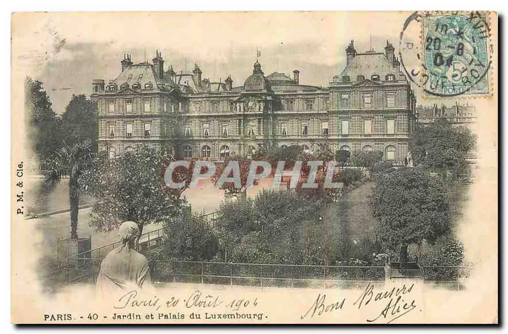 Paris - Jardin et Palais du Luxembourg — P. M. & Cie, n°40 - Recto