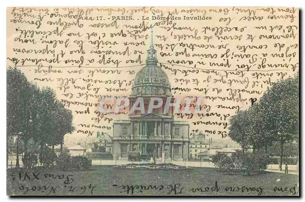 Paris — O Domo dos Invalidos — editor anônimo, n° 17 - Frente