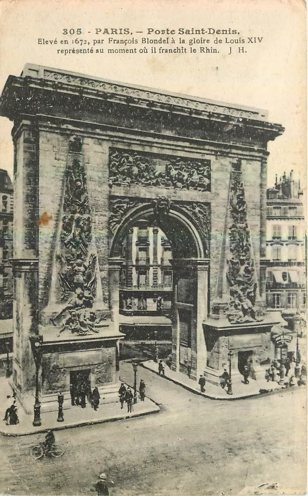 Paris — Porta São Denís — editor L. Boisson, n° 305 - Frente