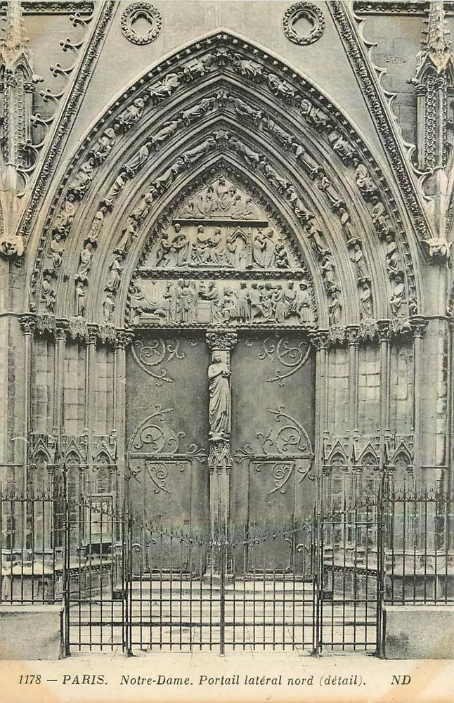 Paris — Notre-Dame. Portail latéral nord (détail) — ND 1178 - Recto