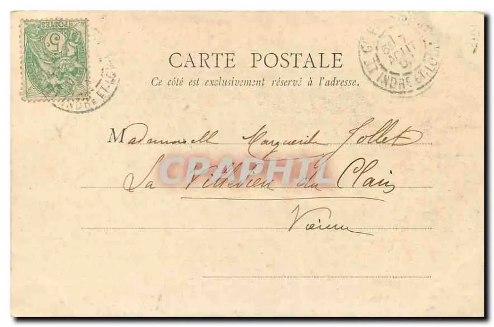Jardim das Tuileries — Paris — B.F. Paris n°124 - Verso