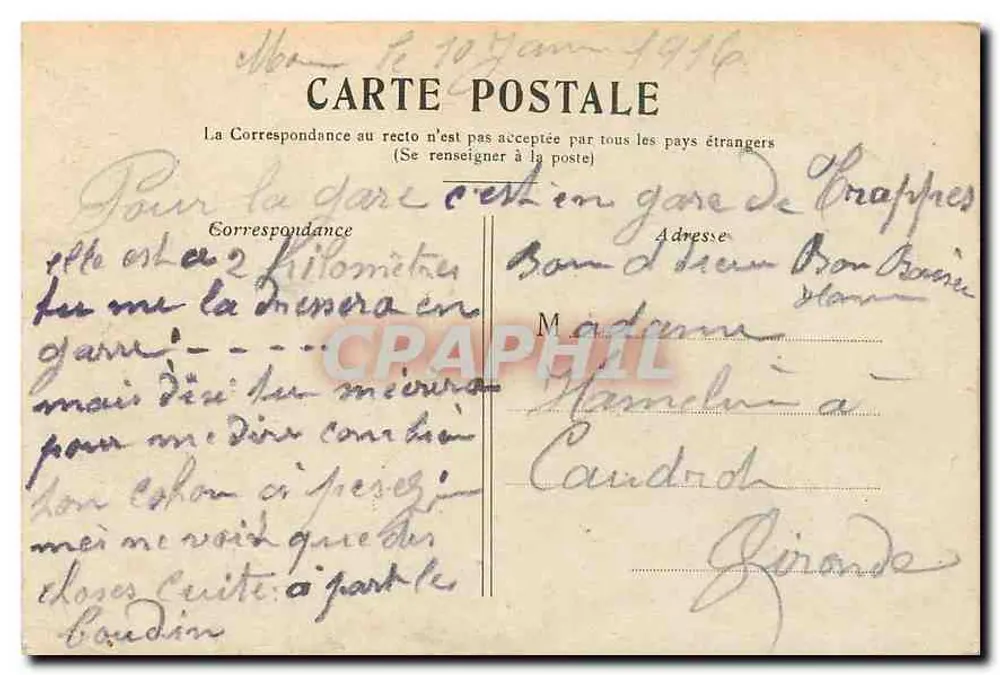 Paris — O Palácio do Trocadéro — editor não visível - Verso
