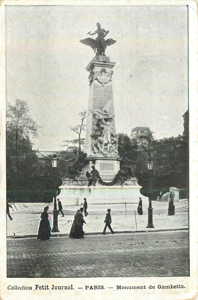 Monumento de Gambetta — Paris — Coleção Petit Journal - Frente