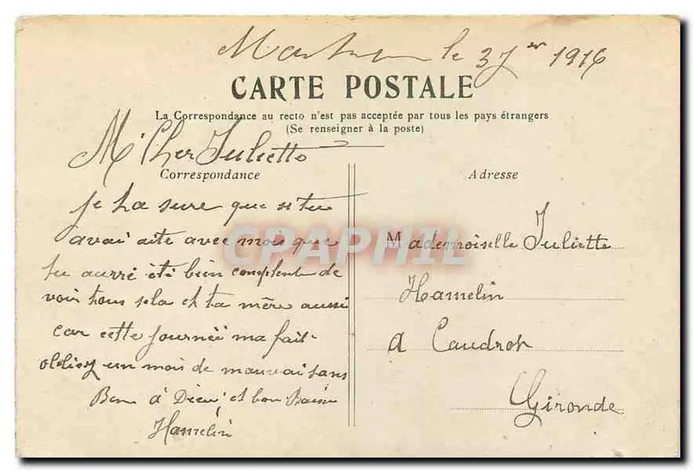 PARIS — A Praça da Concórdia. - Verso