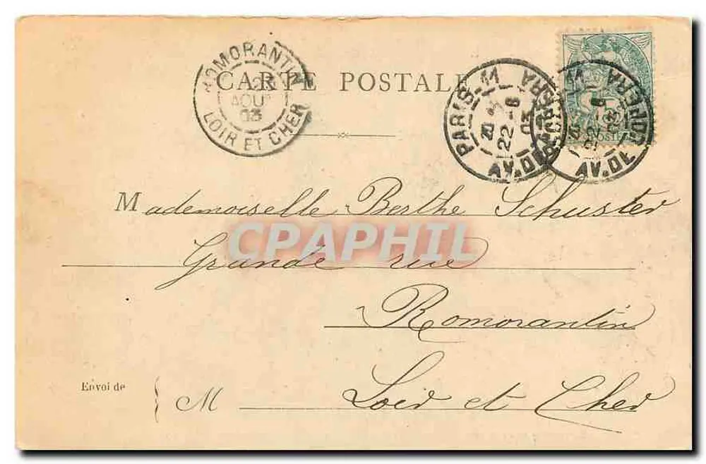 Paris — Museu Galliera — Um beijo gentil de Marguerite - Verso