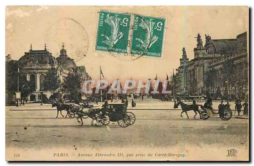 PARIS — Avenue Alexandre III, Ansicht vom Carré-Mariquy — JND PROE, n° 118 - Vorderseite