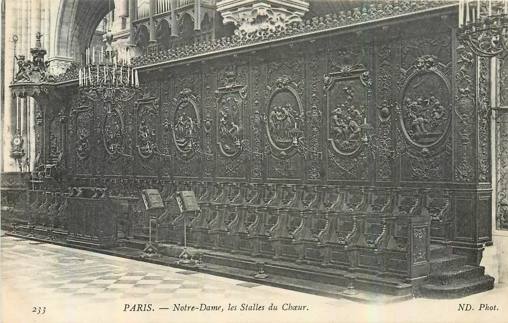 Paris — Notre-Dame, the Choir Stalls — ND. Phot. n° 233 - Front