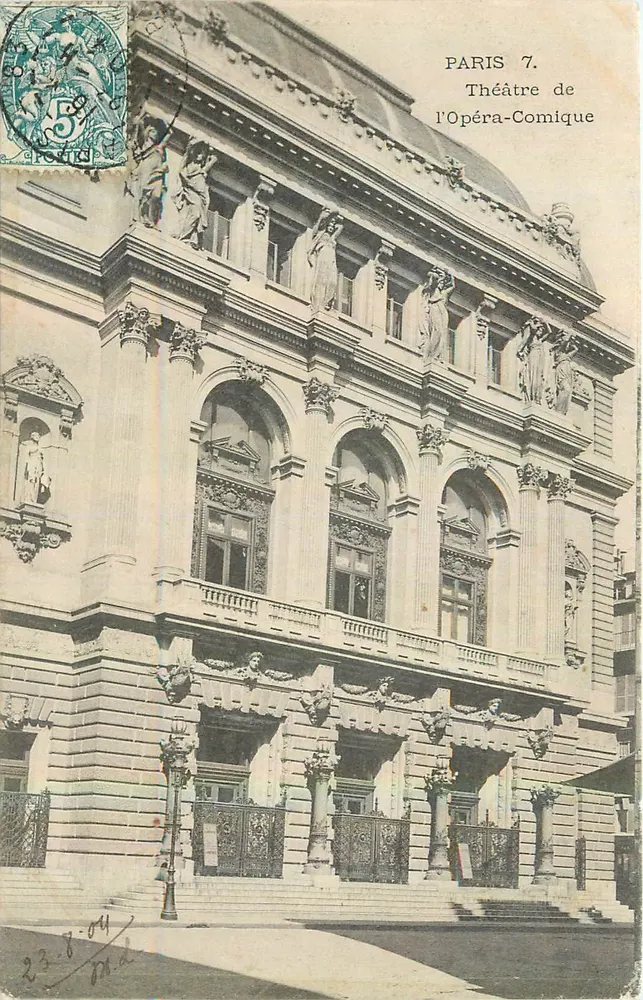 Paris 7. Teatro da Ópera-Comique — editor não visível - Frente
