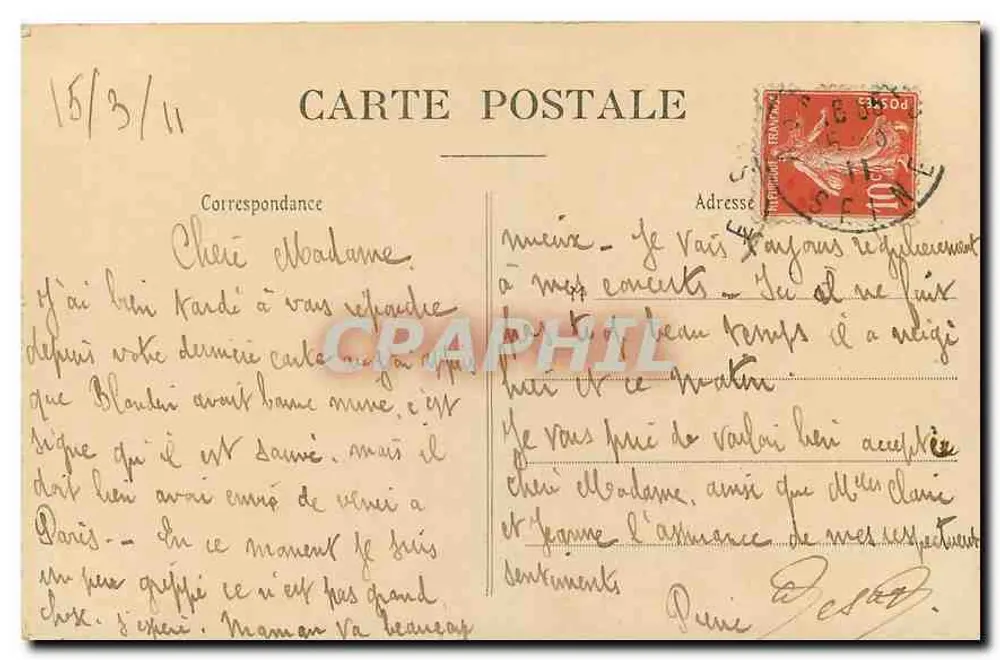 PARIS — O pequeno Palácio — H. Marenne, Paris - Verso