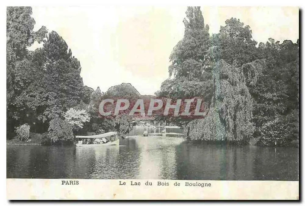 Paris — Le Lac du Bois de Boulogne - Recto